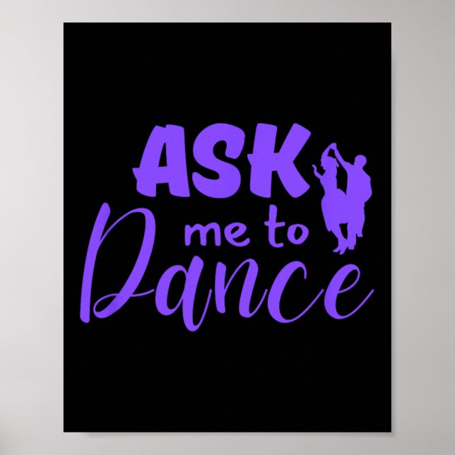 Ask Me To Dance Couple Social Dancing  Poster (Front)