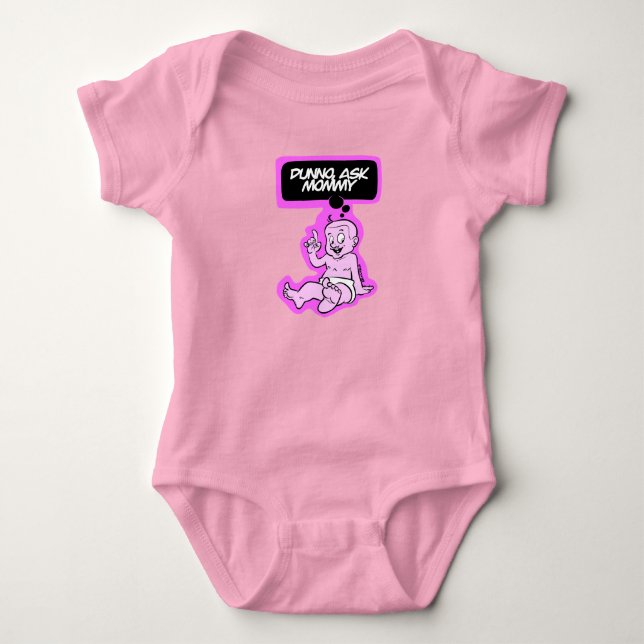 Ask mummy  baby bodysuit (Front)