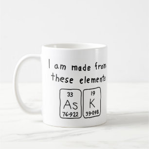 Ask periodic table name mug