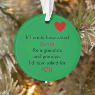 Ask Santa Red Heart Christmas Ornament