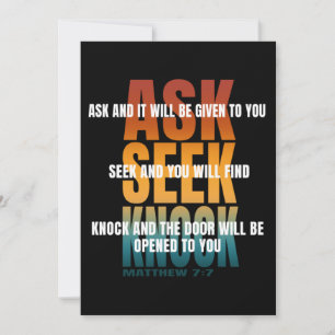 ask seek knock invitation