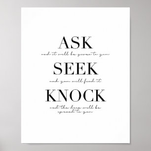 Ask Seek Knock Poster