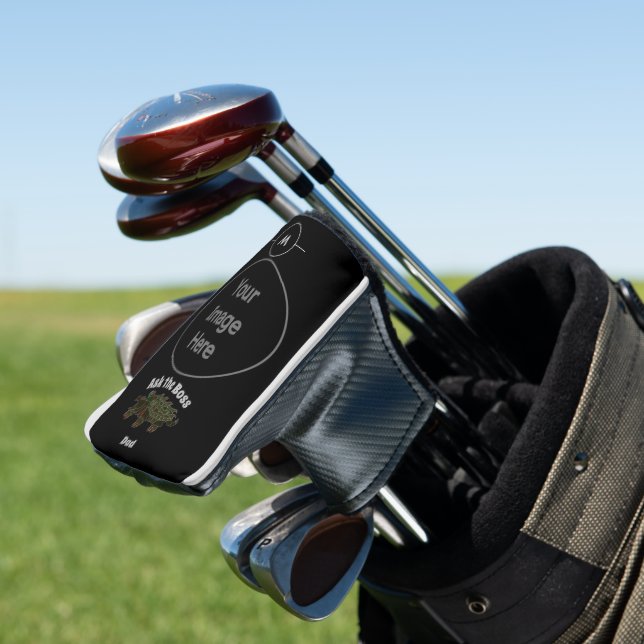 Ask the Boss Dad Alligator Snapping Turtle Golf He Head Cover (In Situ)