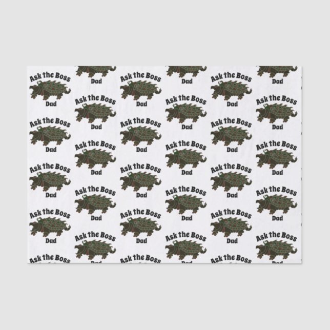 Ask the Boss Dad Alligator Snapping Turtle Tissue Paper (Front)
