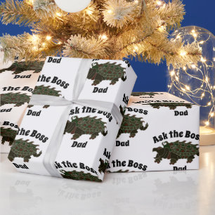 Ask the Boss Dad Alligator Snapping Turtle Wrapping Paper