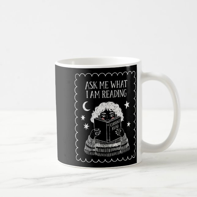 Ask what reading book lover librarian reading coffee mug (Right)