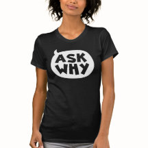 'Ask Why' Cute Speech Bubble Slogan Womens T-Shirt