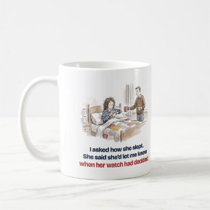 Asked How She Slept Watch Decided Funny Runner Coffee Mug