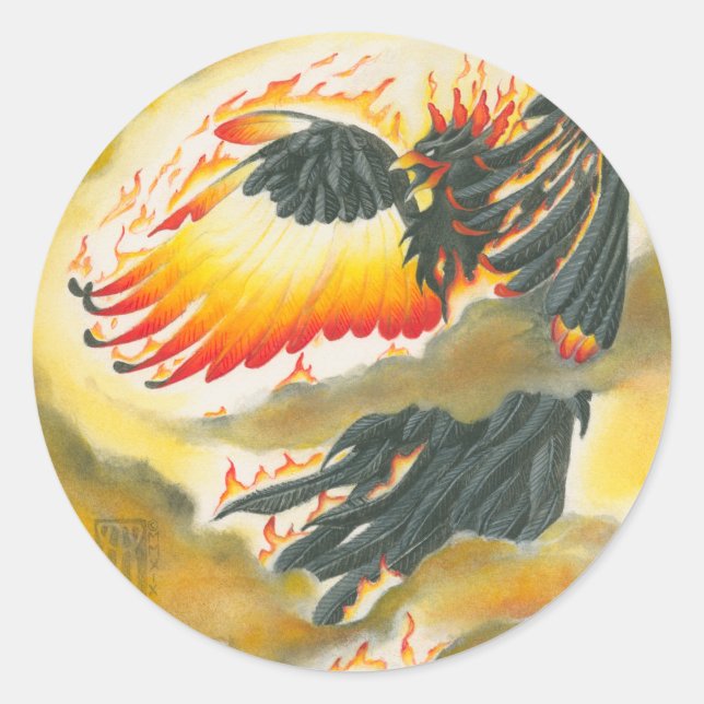Askelon Pheonix Classic Round Sticker (Front)