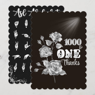ASL "A Thousand & One Thanks" Thank You Card