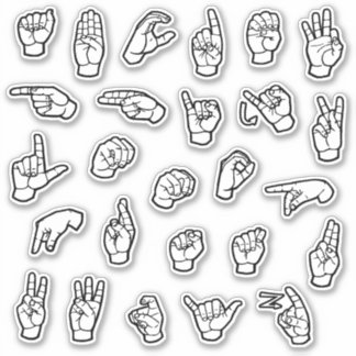 ASL Alphabet ABC Individual Hand Signs
