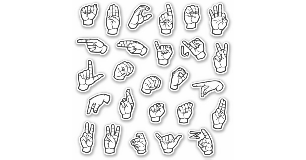 ASL Alphabet ABC Individual Hand Signs | Zazzle