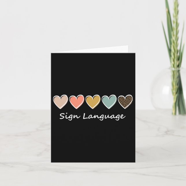 Asl Alphabet American Asl Teacher Sing Language  Card (Front)