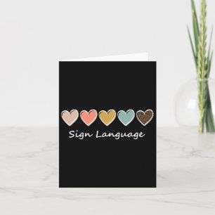 Asl Alphabet American Asl Teacher Sing Language  Card