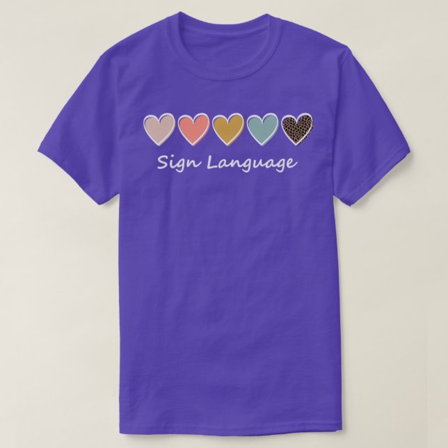 ASL Alphabet American ASL Teacher Sing Language T-Shirt (Design Front)