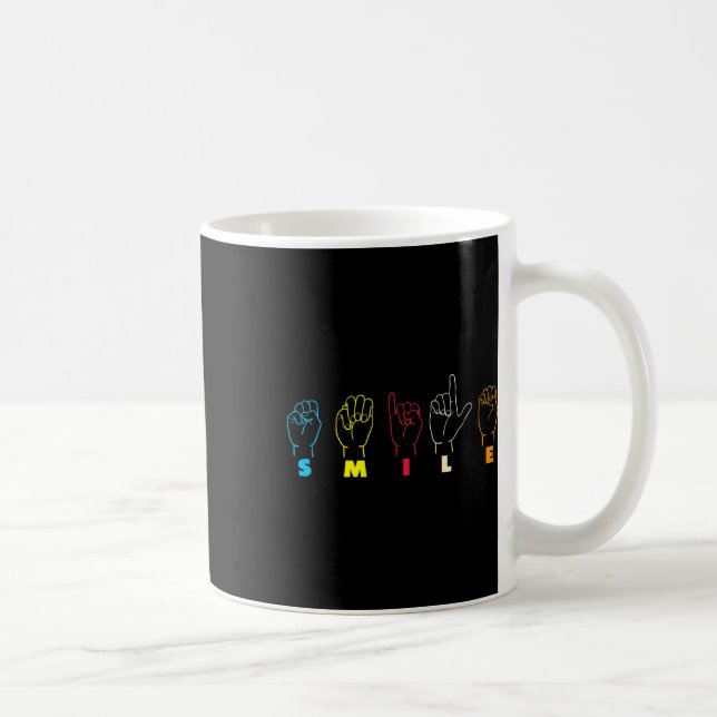 Asl Alphabet American Sing Language Asl Teacher  Coffee Mug (Right)