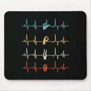 Asl Alphabet American Sing Language Asl Teacher He Mouse Mat