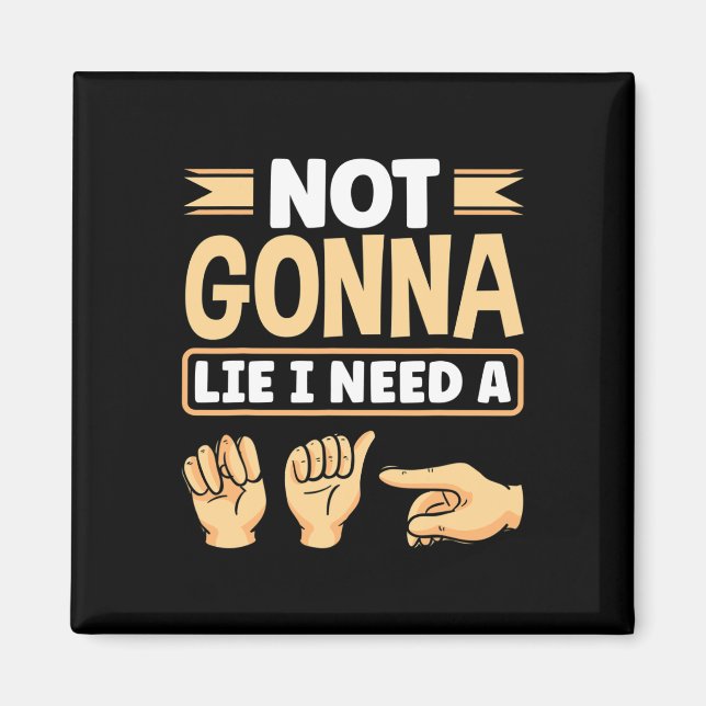 Asl Alphabet American Sing Language Asl Teacher I  Magnet (Front)