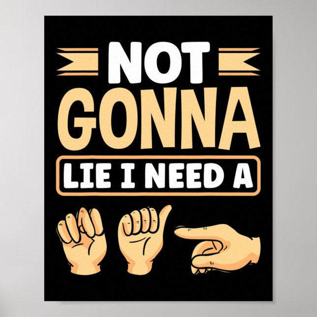 ASL Alphabet American Sing Language ASL Teacher I  Poster (Front)