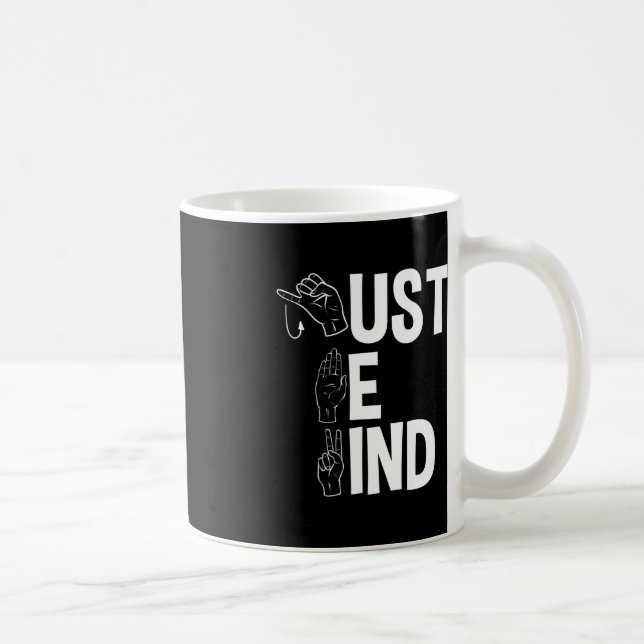 ASL Alphabet American Sing Language ASL Teacher Ju Coffee Mug (Right)