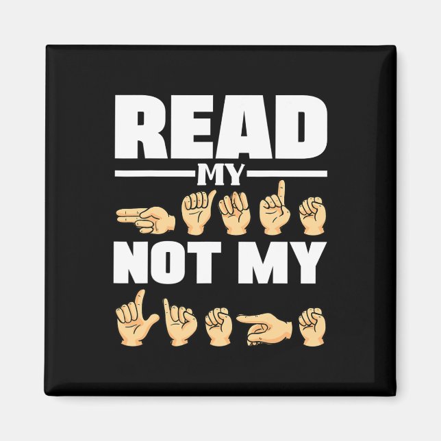 ASL Alphabet American Sing Language ASL Teacher Qu Magnet (Front)