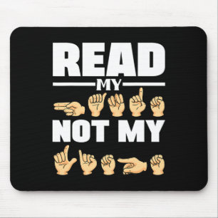 ASL Alphabet American Sing Language ASL Teacher Qu Mouse Mat