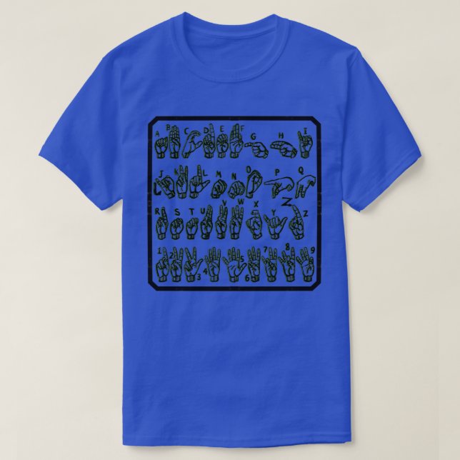 ASL Alphabet Block T-Shirt (Design Front)
