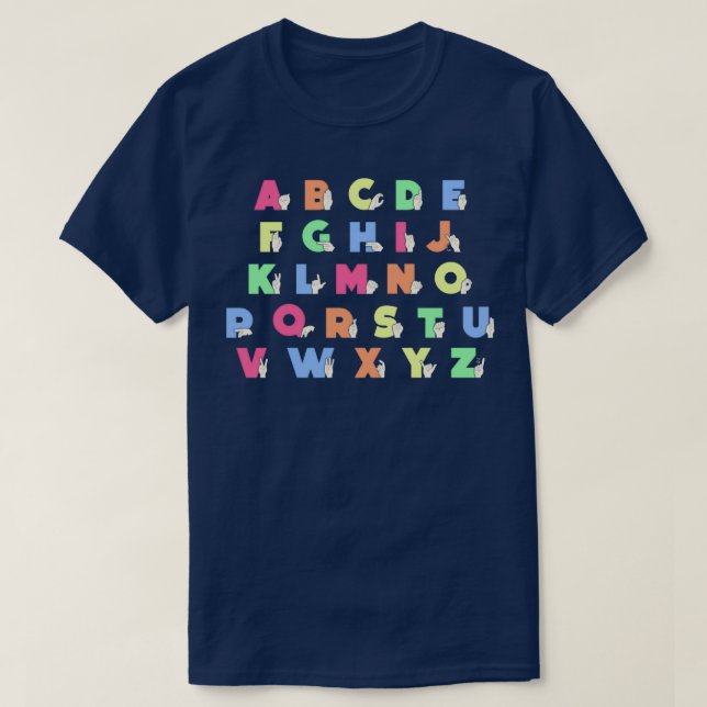 ASL Alphabet T-Shirt (Design Front)