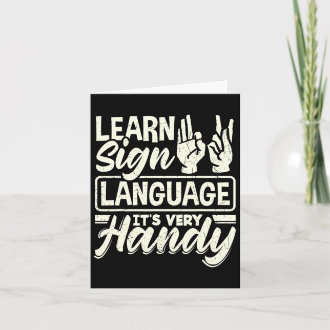 Asl Alphabet Teacher American Sing Language Its Ve Card (Front)