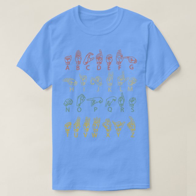 ASL American Sign language 2 T-Shirt (Design Front)