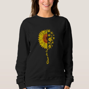 Asl American Sign Language Deaf Sunflower Hand Vi Sweatshirt