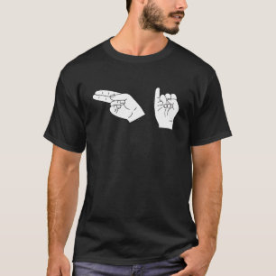 ASL American Sign Language Finger Spell Hand Women T-Shirt