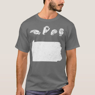ASL American Sign Language Pennsylvania Home T T-Shirt