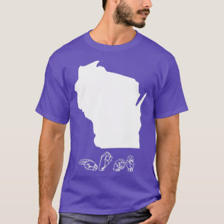ASL American Sign Language Wisconsin T T-Shirt