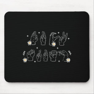 Asl Anti Trump Hand Sign Funny And Gesture Mouse Mat