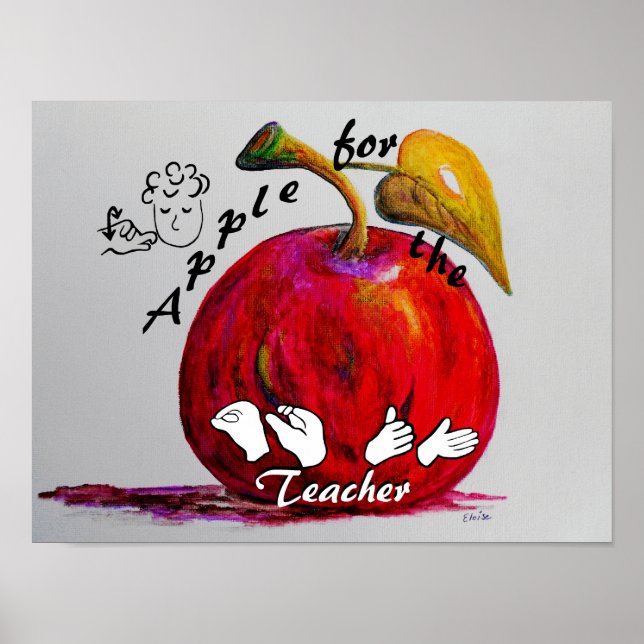 ASL Apple for the Teacher Poster (Front)