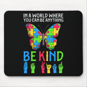 ASL Be Kind s1 ASL American Sign Language Mouse Mat