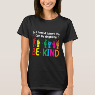 Asl Be Kind S Women Men, Autism Awareness Boy Kid T-Shirt