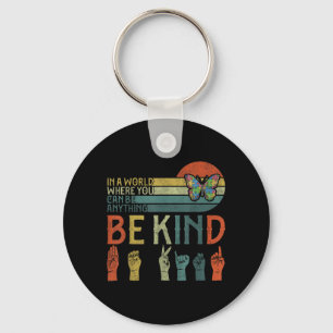Asl Be Kind Tshirts Au Awareness Butterfly Boy Kid Key Ring