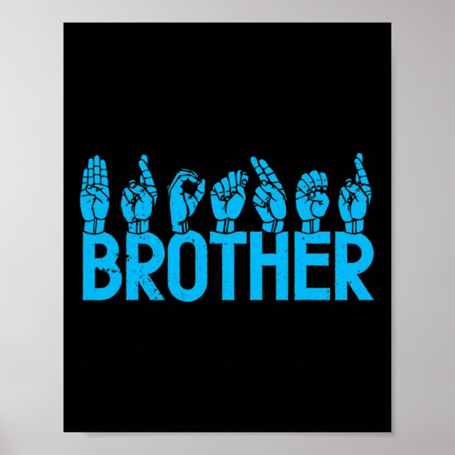 Asl Brother American Sign Language Deaf Awareness  (Front)