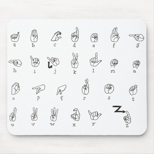 ASL Chart Mousepad (Front)