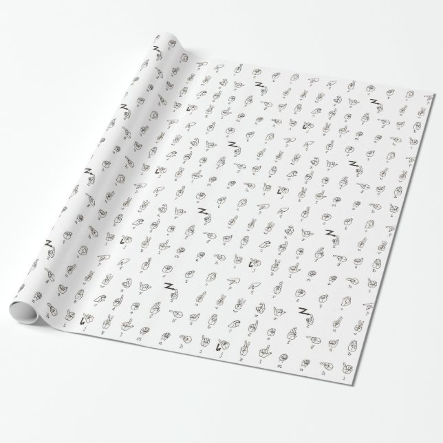 ASL Chart Wrapping Paper (Unrolled)