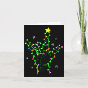 Asl Christmas Christmas Tree Lights American Sign  Card