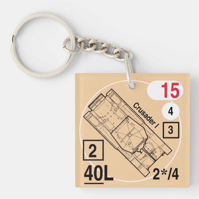 ASL Crusader I Keychain Fob (Front)