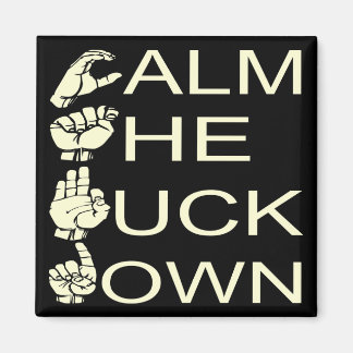 ASL CTFD Calm The F**K Down  #USAPatriotGraphics Magnet
