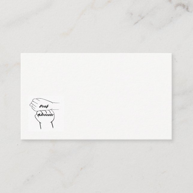 ASL Deaf Advocate Business Card (Front)
