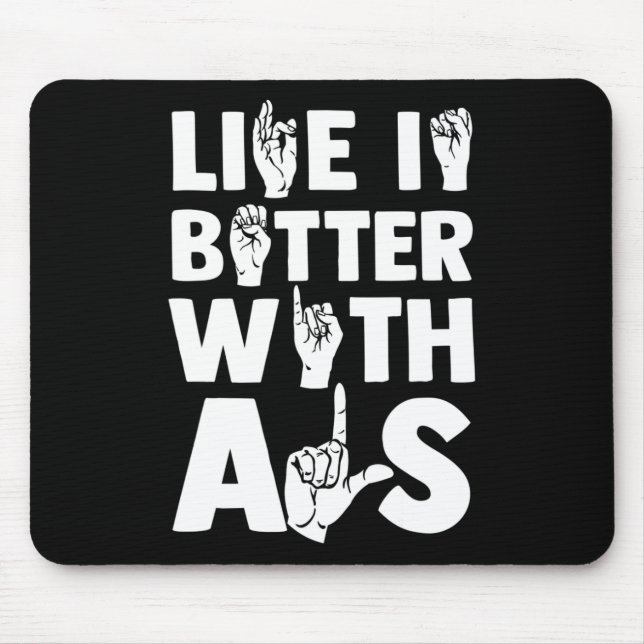 ASL Deaf Awareness and Sign Language 2 Mouse Mat (Front)