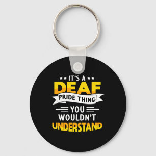 ASL Deaf Awareness Hearing Loss and Sign Language  Key Ring