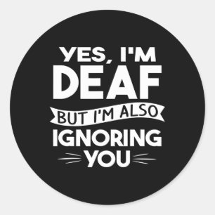 Asl Deaf Awareness Hearing Loss Deaf Culture And S Classic Round Sticker