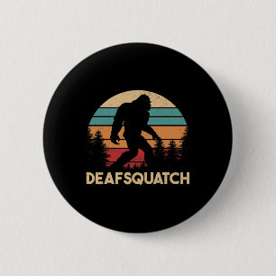 ASL Deaf Awareness Hearing Loss Sign Language and 6 Cm Round Badge